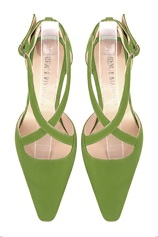 Chaussure femme brides vert anis Chaussure c t s ouverts